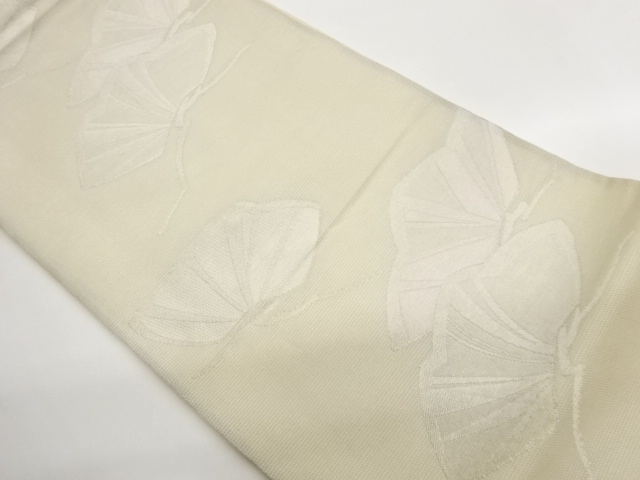 JAPANESE FUKURO OBI FOR SUMMER / WOVEN ABSTRACT PINE